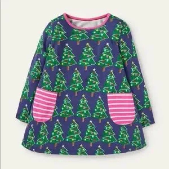 Mini Boden Other - *NEW* MINI BODEN CHRISTMAS TREE TUNIC DRESS 2-3 YEARS